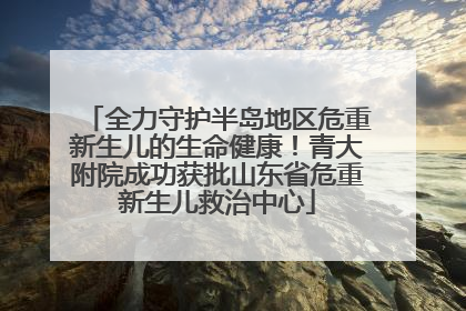 全力守护半岛地区危重新生儿的生命健康！青大附院成功获批山东省危重新生儿救治中心