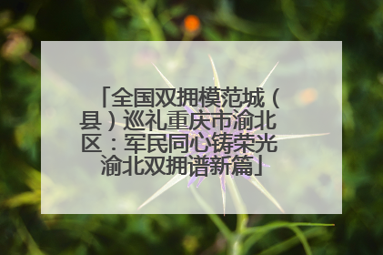 全国双拥模范城（县）巡礼重庆市渝北区：军民同心铸荣光 渝北双拥谱新篇