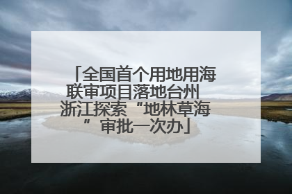 全国首个用地用海联审项目落地台州 浙江探索“地林草海”审批一次办