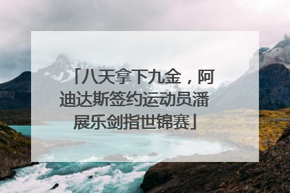 八天拿下九金，阿迪达斯签约运动员潘展乐剑指世锦赛
