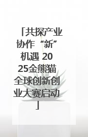 共探产业协作“新”机遇 2025金熊猫全球创新创业大赛启动