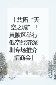 共拓“天空之城”！黄陂区举行低空经济深圳专场推介招商会