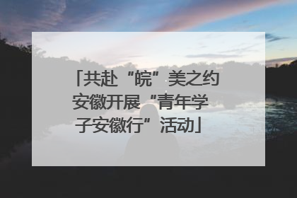 共赴“皖”美之约 安徽开展“青年学子安徽行”活动