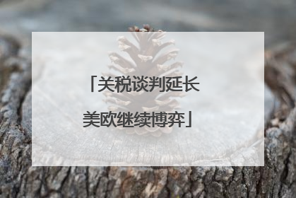 关税谈判延长 美欧继续博弈
