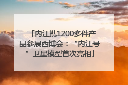 内江携1200多件产品参展西博会：“内江号”卫星模型首次亮相