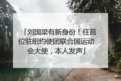 刘国梁有新身份！任首位驻纽约使团联合国运动会大使，本人发声