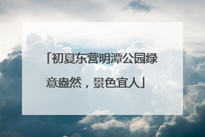 初夏东营明潭公园绿意盎然，景色宜人