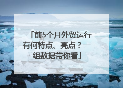 前5个月外贸运行有何特点、亮点？一组数据带你看