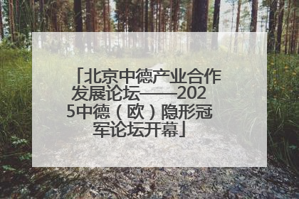 北京中德产业合作发展论坛——2025中德（欧）隐形冠军论坛开幕