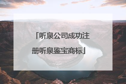 听泉公司成功注册听泉鉴宝商标