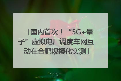 国内首次！“5G+量子”虚拟电厂调度车网互动在合肥规模化实测