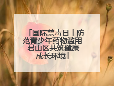 国际禁毒日丨防范青少年药物滥用 君山区共筑健康成长环境