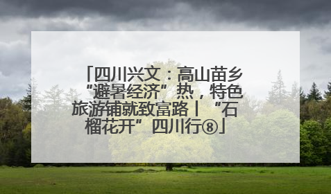 四川兴文：高山苗乡“避暑经济”热，特色旅游铺就致富路丨“石榴花开”四川行⑧