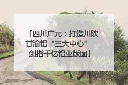 四川广元：打造川陕甘渝铝“三大中心” 剑指千亿铝业版图