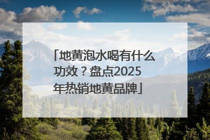 地黄泡水喝有什么功效？盘点2025年热销地黄品牌