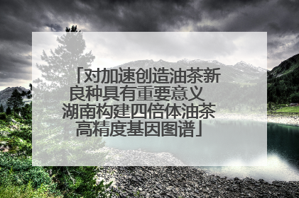 对加速创造油茶新良种具有重要意义 湖南构建四倍体油茶高精度基因图谱