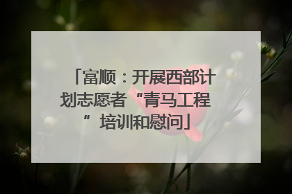 富顺：开展西部计划志愿者“青马工程”培训和慰问