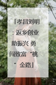 孝昌刘明：返乡创业助振兴 勇闯致富“桃”金路