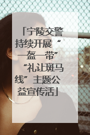 宁陵交警持续开展“一盔一带”“礼让斑马线”主题公益宣传活