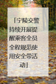 宁陵交警持续开展提醒乘客全员全程规范使用安全带活动
