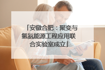 安徽合肥：聚变与氢氨能源工程应用联合实验室成立
