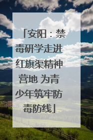 安阳：禁毒研学走进红旗渠精神营地 为青少年筑牢防毒防线
