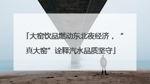 大窑饮品燃动东北夜经济，“真大窑”诠释汽水品质坚守