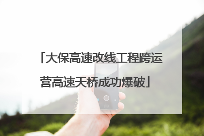 大保高速改线工程跨运营高速天桥成功爆破