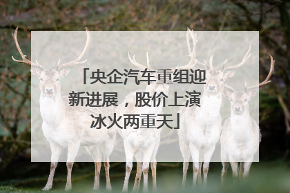 央企汽车重组迎新进展，股价上演冰火两重天