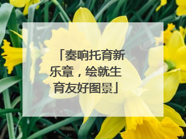 奏响托育新乐章，绘就生育友好图景