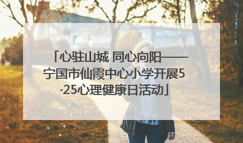 心驻山城 同心向阳——宁国市仙霞中心小学开展5·25心理健康日活动
