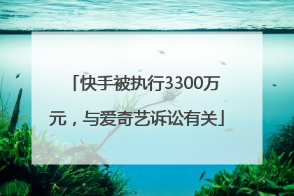 快手被执行3300万元，与爱奇艺诉讼有关