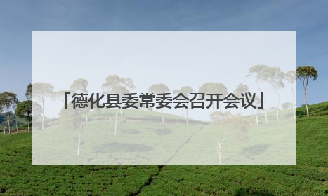 德化县委常委会召开会议