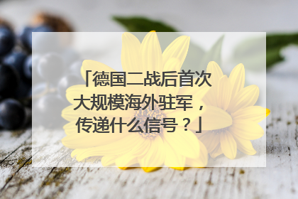 德国二战后首次大规模海外驻军，传递什么信号？