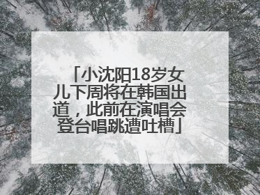 小沈阳18岁女儿下周将在韩国出道，此前在演唱会登台唱跳遭吐槽