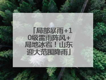 局部暴雨+10级雷雨阵风+局地冰雹！山东迎大范围降雨