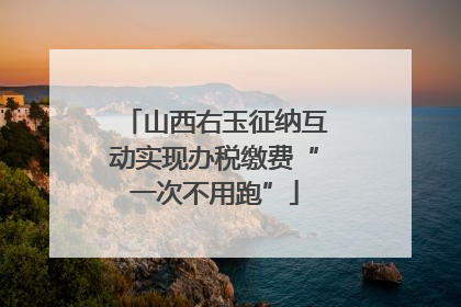 山西右玉征纳互动实现办税缴费“一次不用跑”