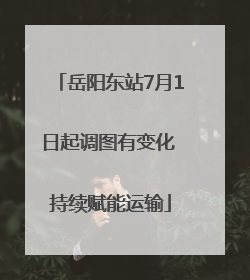 岳阳东站7月1日起调图有变化 持续赋能运输