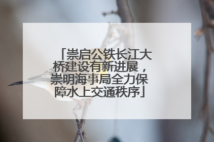崇启公铁长江大桥建设有新进展，崇明海事局全力保障水上交通秩序