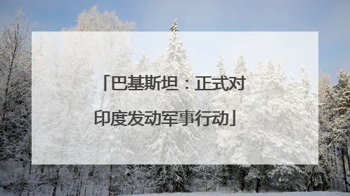 巴基斯坦：正式对印度发动军事行动