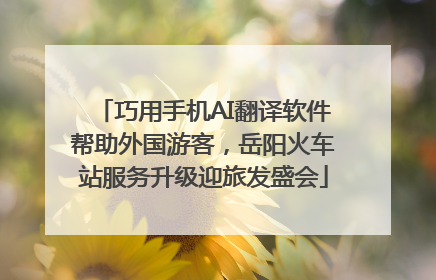 巧用手机AI翻译软件帮助外国游客，岳阳火车站服务升级迎旅发盛会