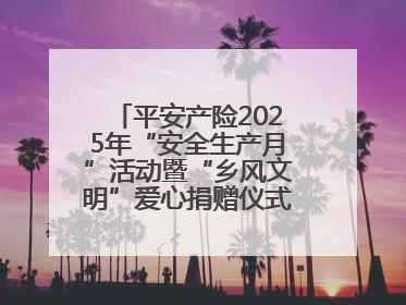 平安产险2025年“安全生产月”活动暨“乡风文明”爱心捐赠仪式在菏泽单县举行