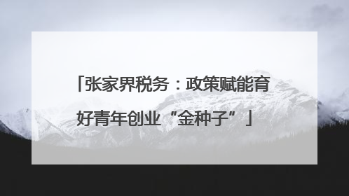 张家界税务：政策赋能育好青年创业“金种子”