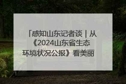 感知山东记者谈｜从《2024山东省生态环境状况公报》看美丽山东建设的“成绩单”与“任务书”