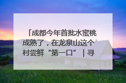 成都今年首批水蜜桃成熟了,在龙泉山这个村尝鲜“第一口”|寻找和美乡村推荐官