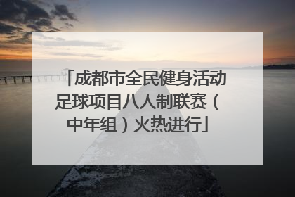 成都市全民健身活动足球项目八人制联赛（中年组）火热进行