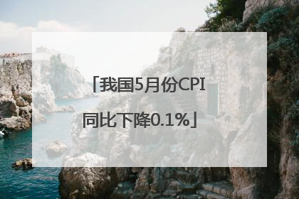 我国5月份CPI同比下降0.1%
