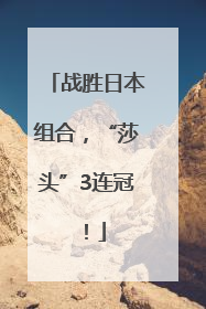 战胜日本组合，“莎头”3连冠！