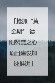 抢抓“黄金期” 德阳智慧之心项目建设加速推进