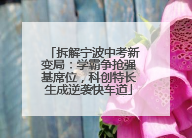 拆解宁波中考新变局：学霸争抢强基席位，科创特长生成逆袭快车道